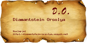 Diamantstein Orsolya névjegykártya