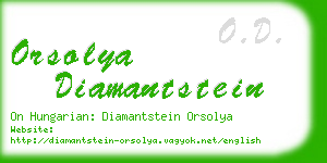 orsolya diamantstein business card